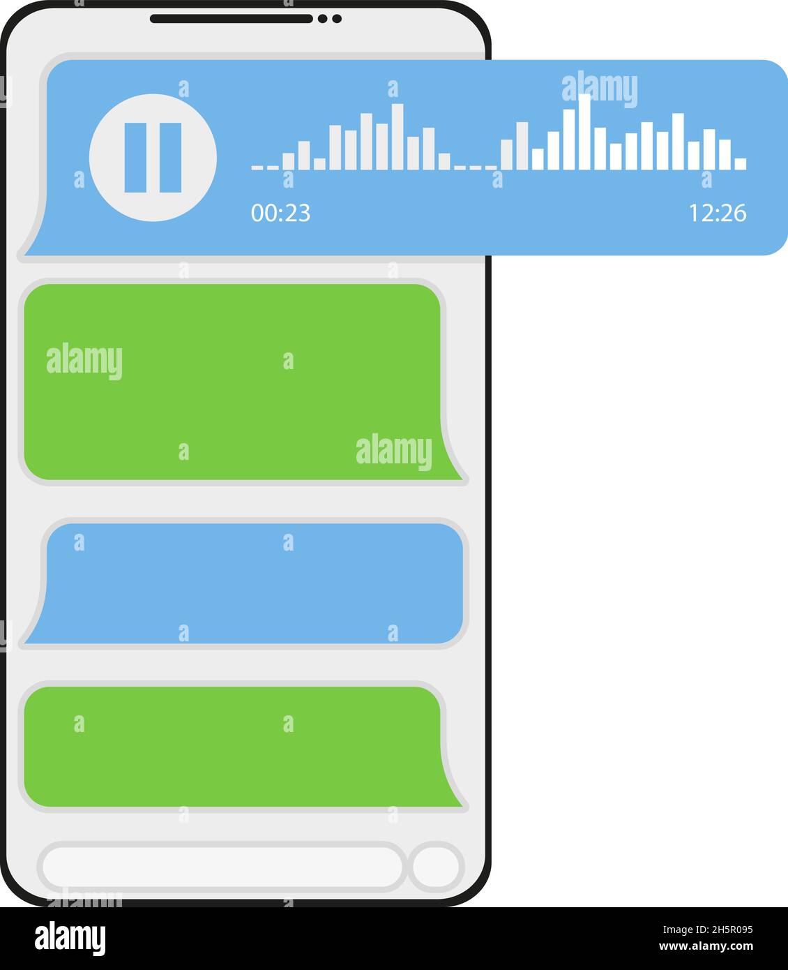 phone with chat in a flat style, vector Stock Vector