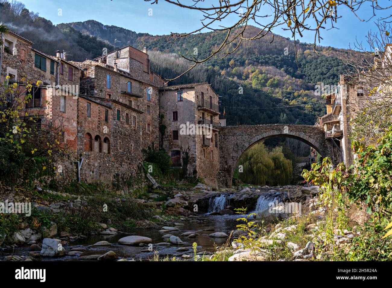Osor, Guilleries, Montseny, la Selva, Girona, Catalonia, Spain. Stock Photo