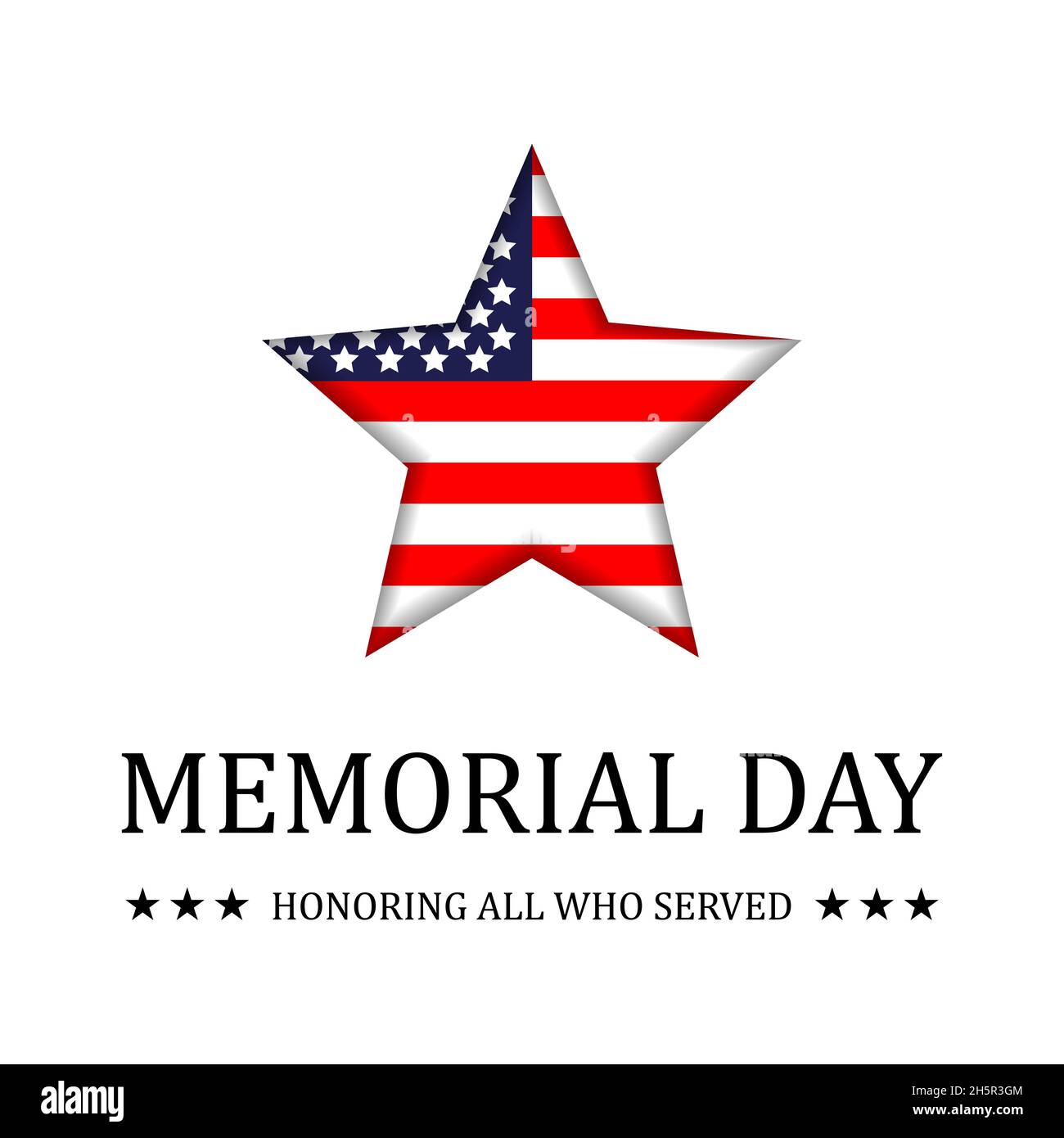 Memorial day vector background, united states american flag concept in ...