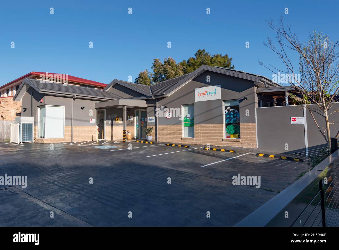 An Early Learning centre or pre-school day care venue that accepts children aged 0-5 years, in East Lindfield, New South Wales, Australia Stock Photo