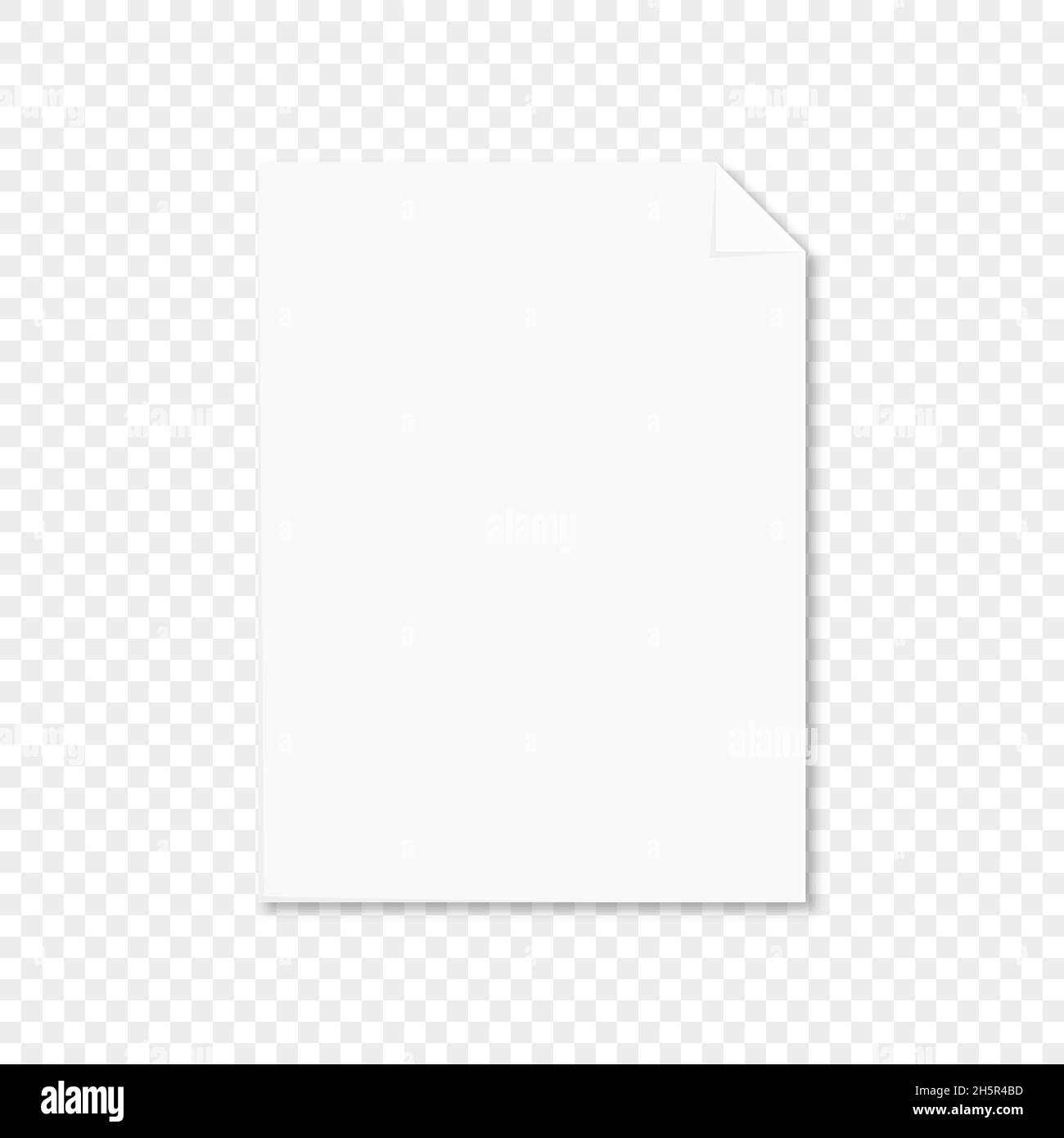 blank sheet of paper with a curved edge Stock Vector Image & Art Alamy