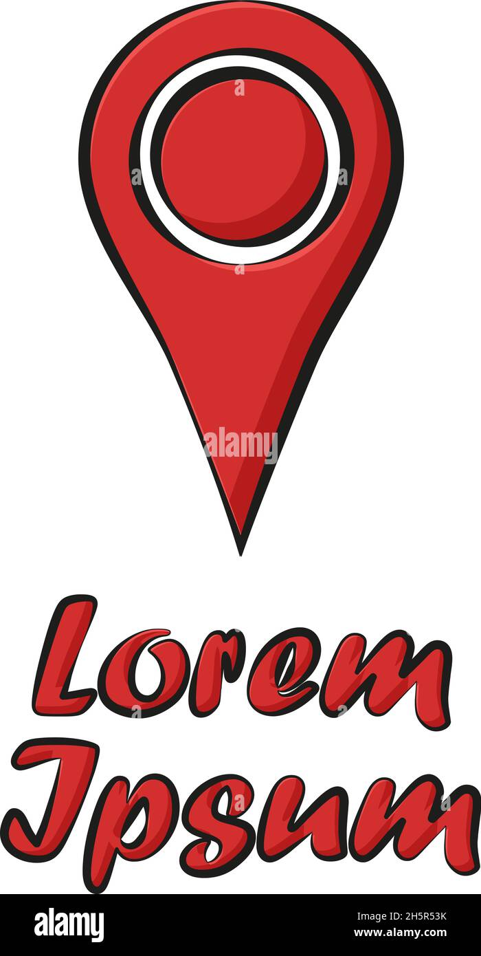 location marker with place for text, vector illustration Stock Vector ...