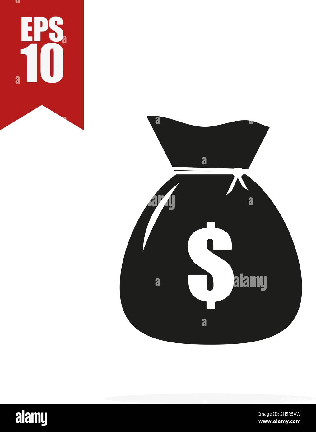 money bag icon with shadow on white background Stock Vector Image & Art ...