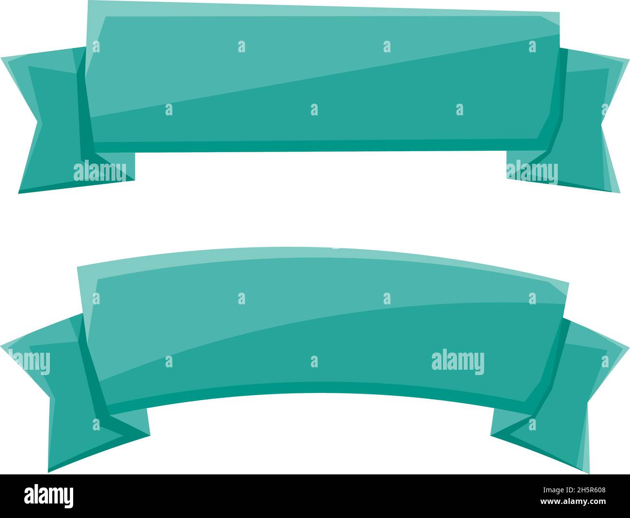 two ribbons straight and curved in flat style Stock Vector Image & Art ...