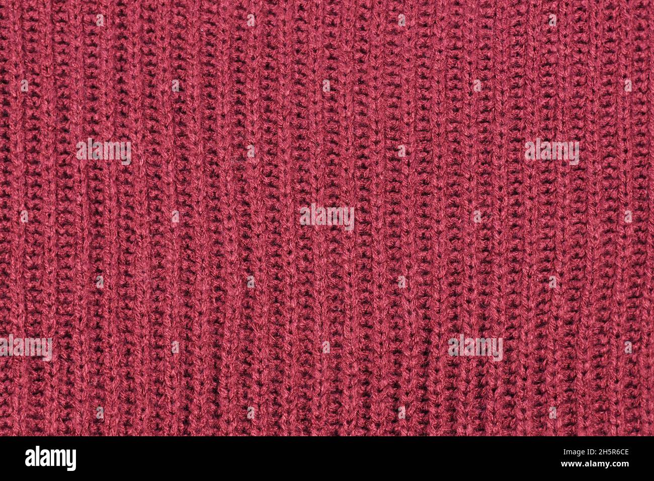 Close up of knitted pattern on blue wool pullover Stock Photo