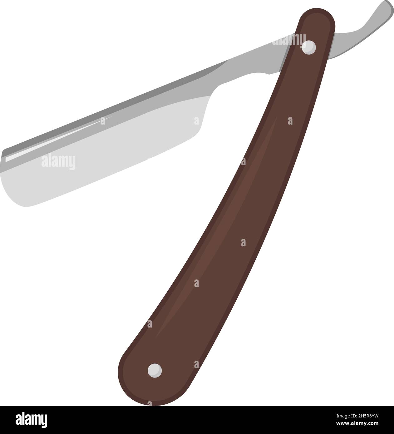 straight razor on white background in flat style Stock Vector