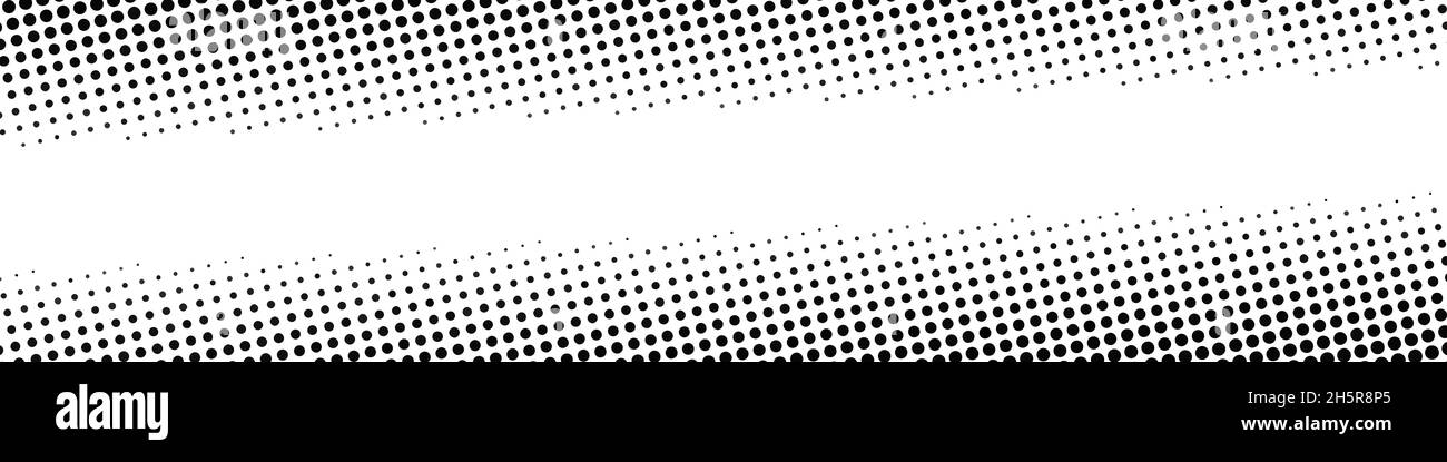 Halftone dotted vector black and white background, pop art comix ...