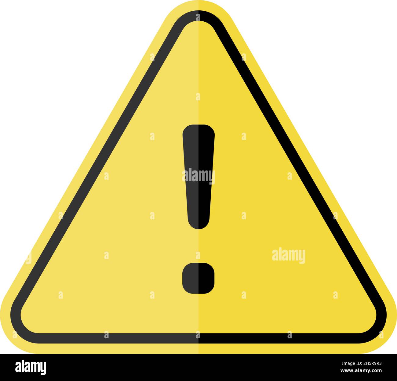 danger triangular yellow symbol color icon in flat Stock Vector Image ...