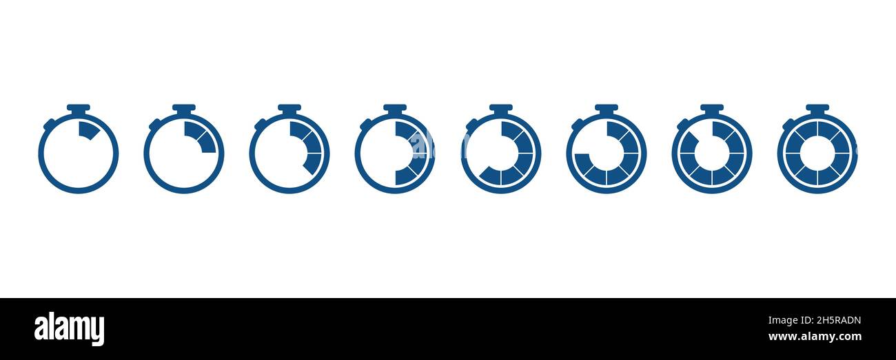 timer set icons isolate on white background, vector illustration Stock ... image.