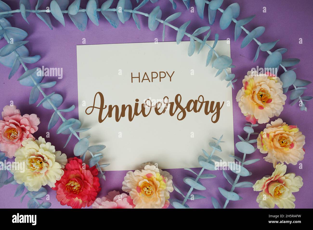 Happy Anniversary typography text and ...