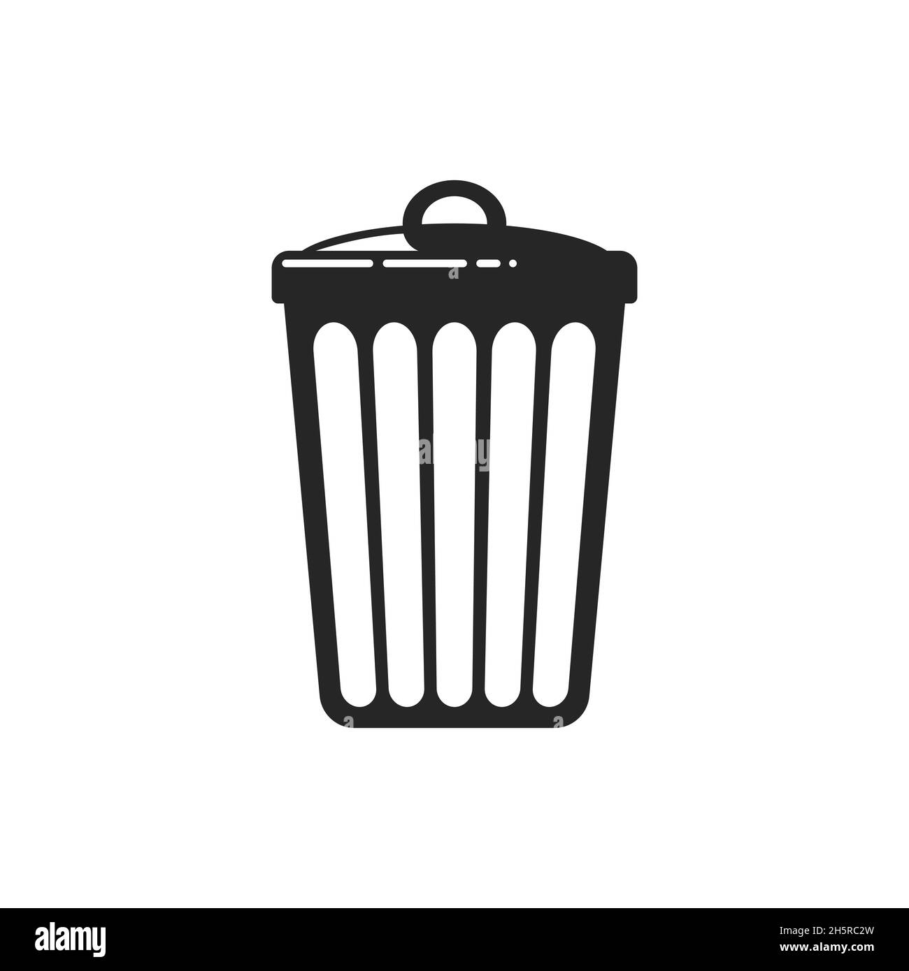 Trashcan garbage vector isolated dump illustration, junk container