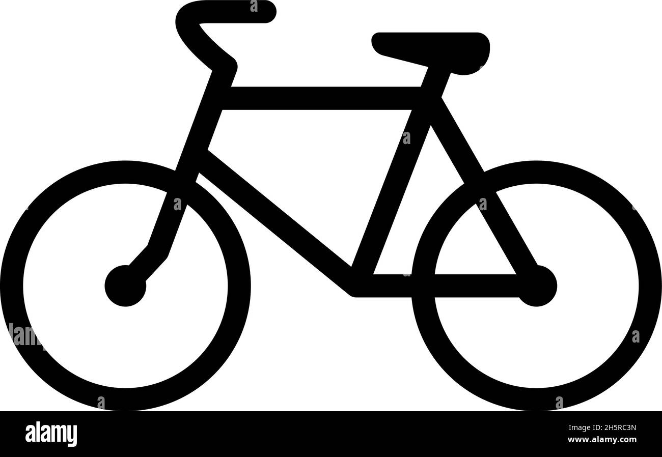 bicycle lines icon on white background, vector illustration Stock Vector