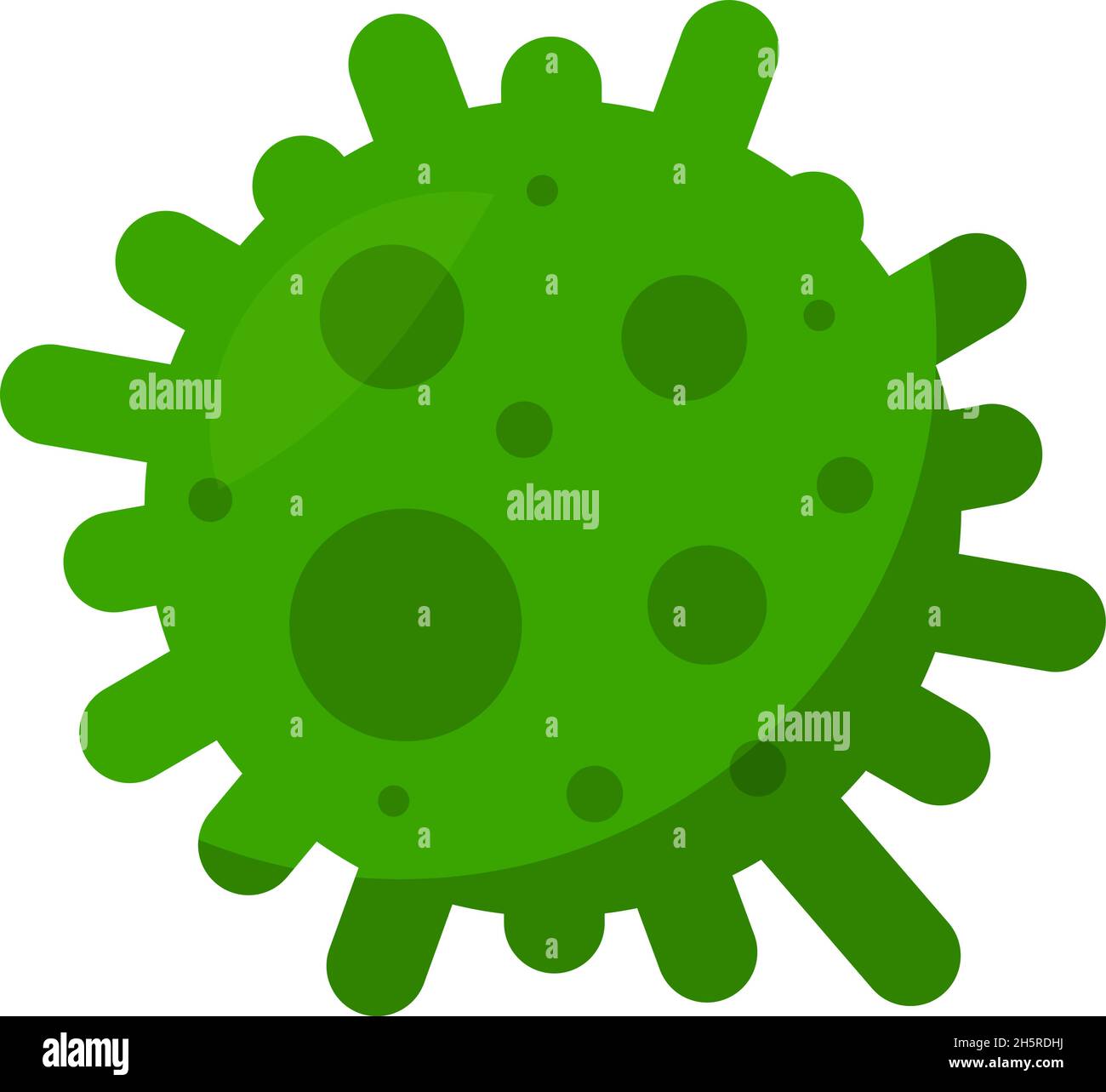 Virus icon in flat style character. Vector isolated illustration design Stock Vector