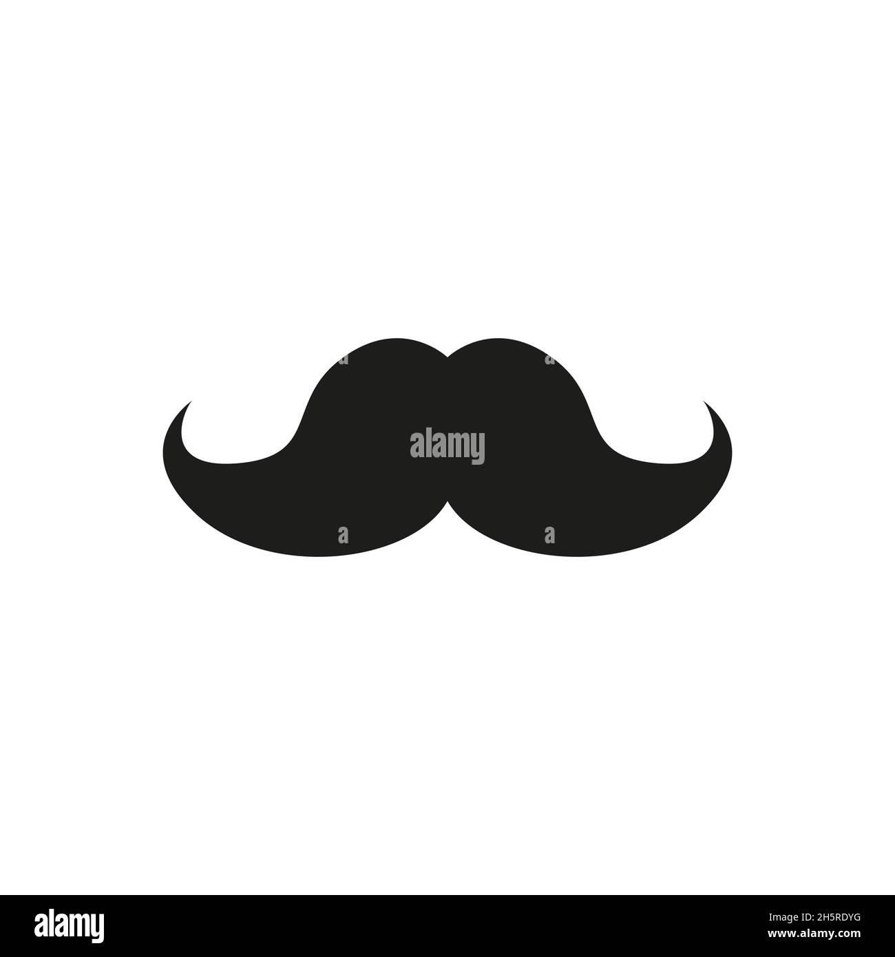 Mustache icon. Retro vintage style. Isolated vector sign symbol. Stock Vector