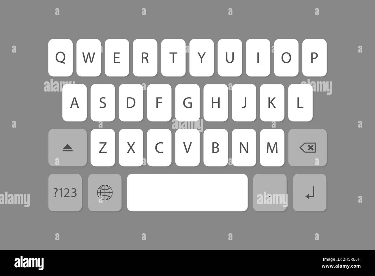 keyboard phone vector button on flat style. Mobile interface illustration. Stock Vector