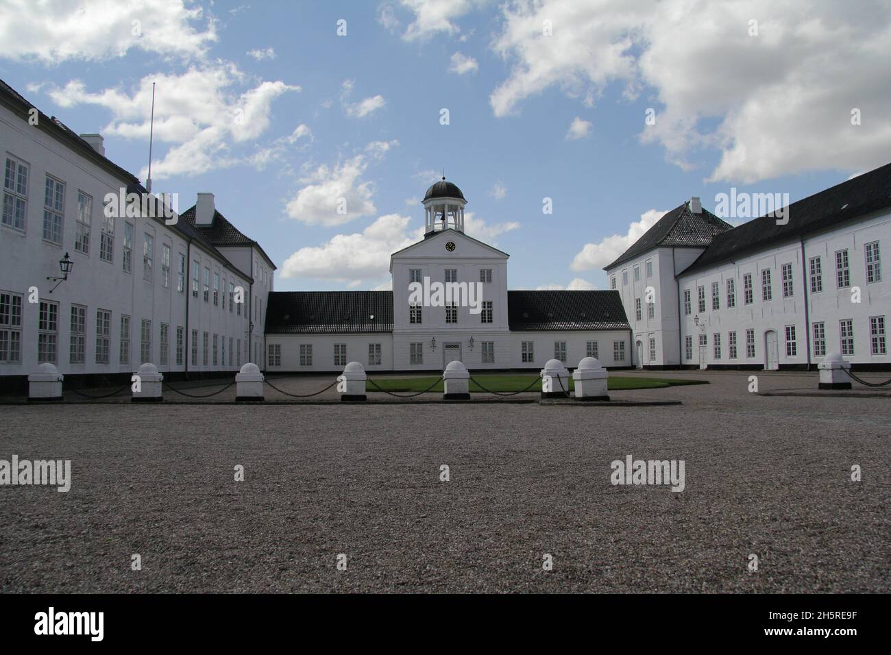 AUGUSTENBORG, DENMARK - May 15, 2015: Schloss Augustenborg Insel Alsen Juetland Skandinavien Koenigshaeuser Adelshaeuser, Geschichte, historische Geba Stock Photo