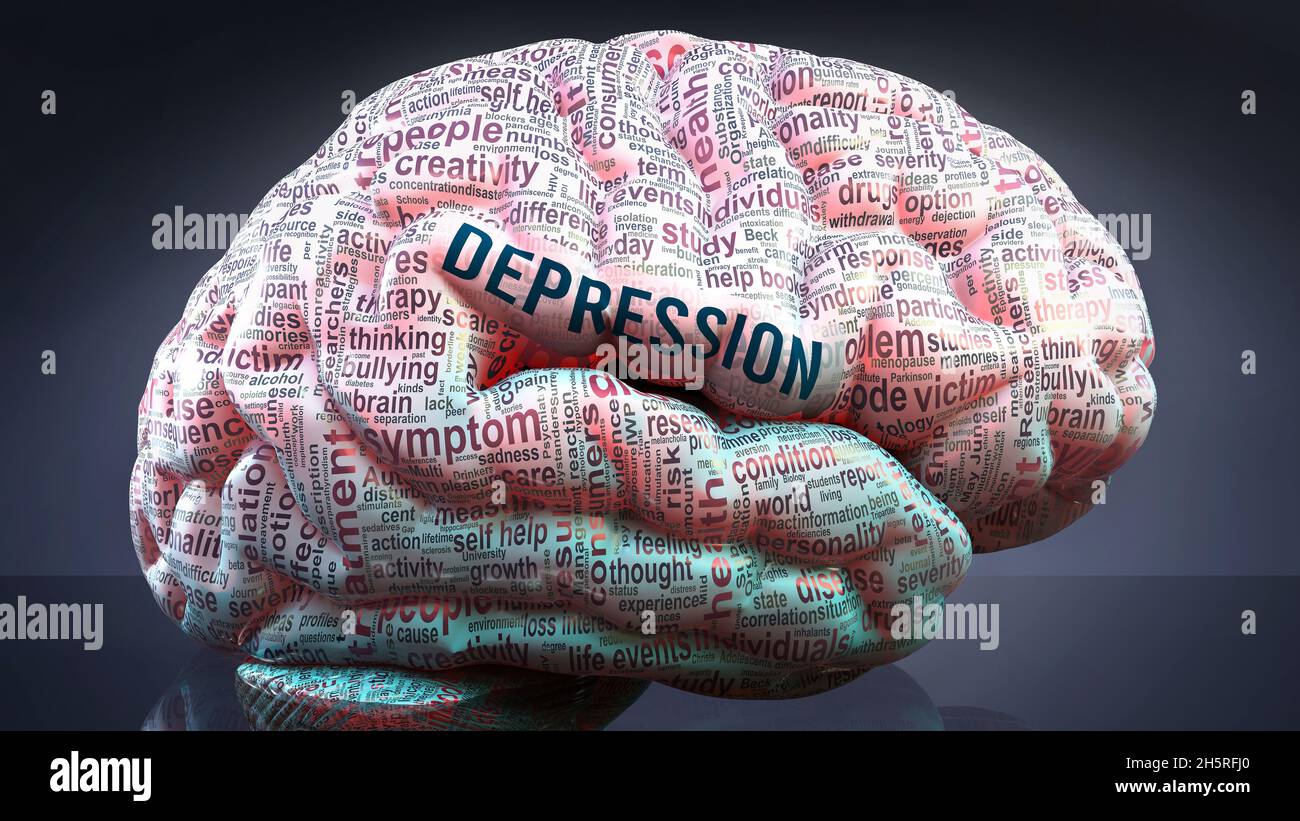 Depression in human brain, hundreds of crucial terms related to