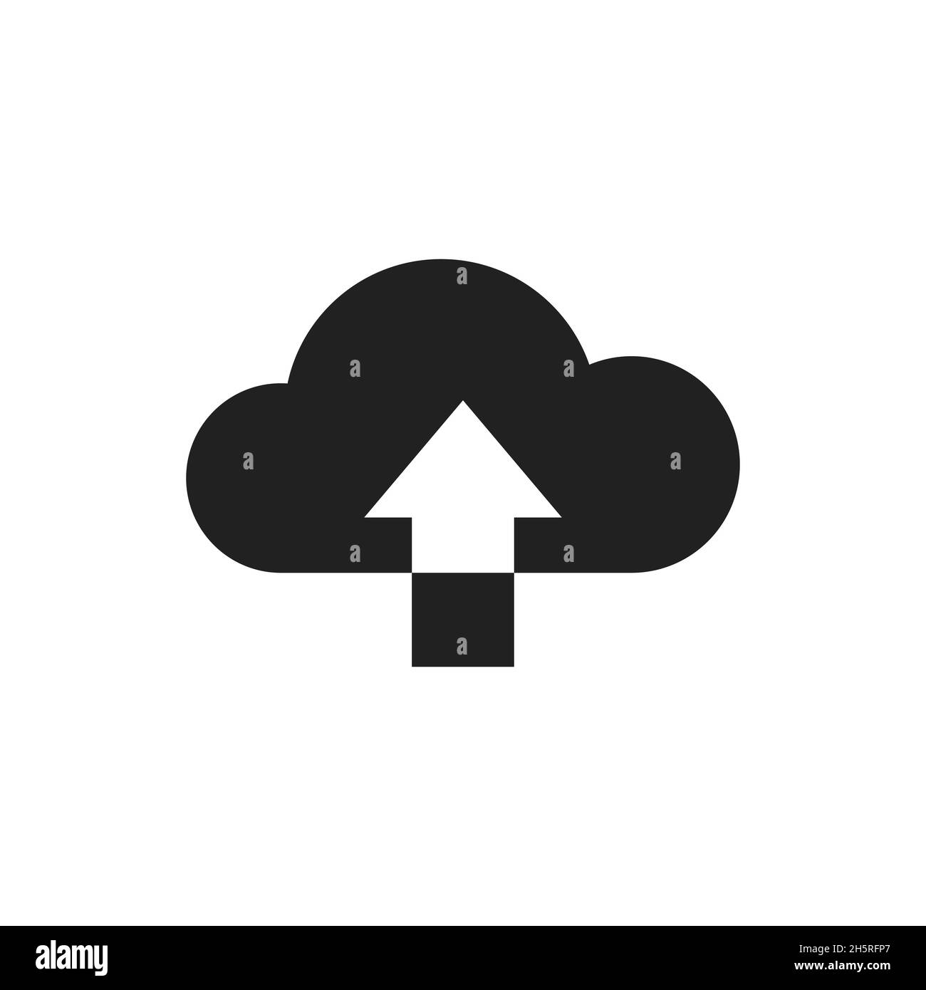 Cloud storage icon vector. Flat isolated illustration on white bacground Stock Vector