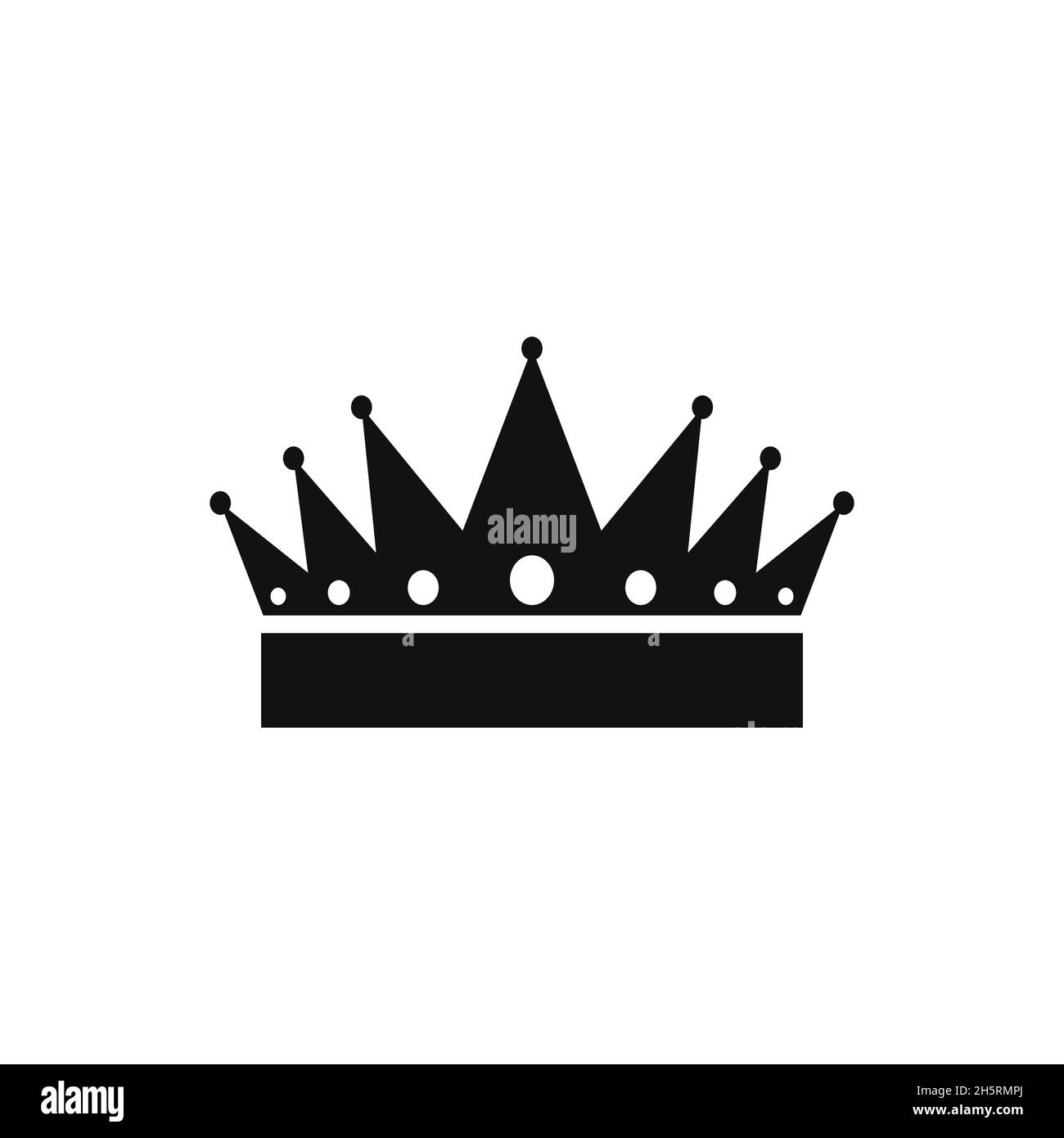 Crown isolated black icon. Classic flat style. Vector illustration ...