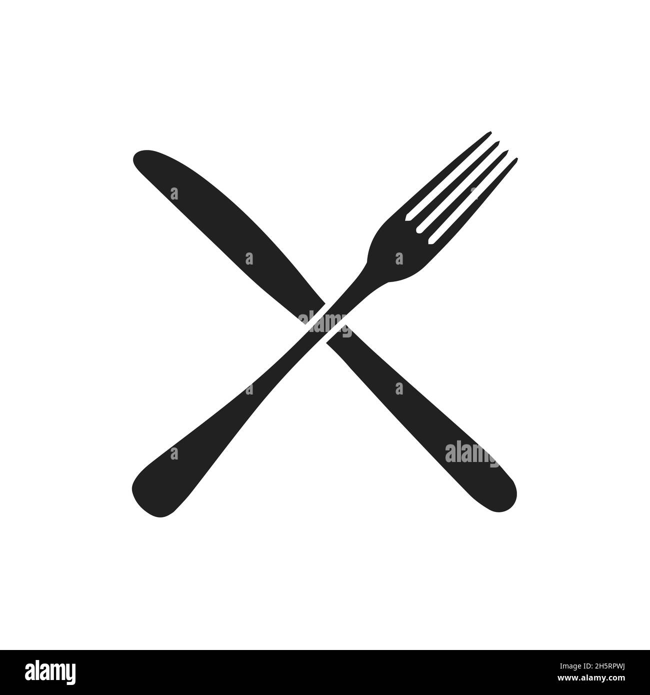 Cutlery icon in flat style for wab. Isolated vector illustration Stock Vector