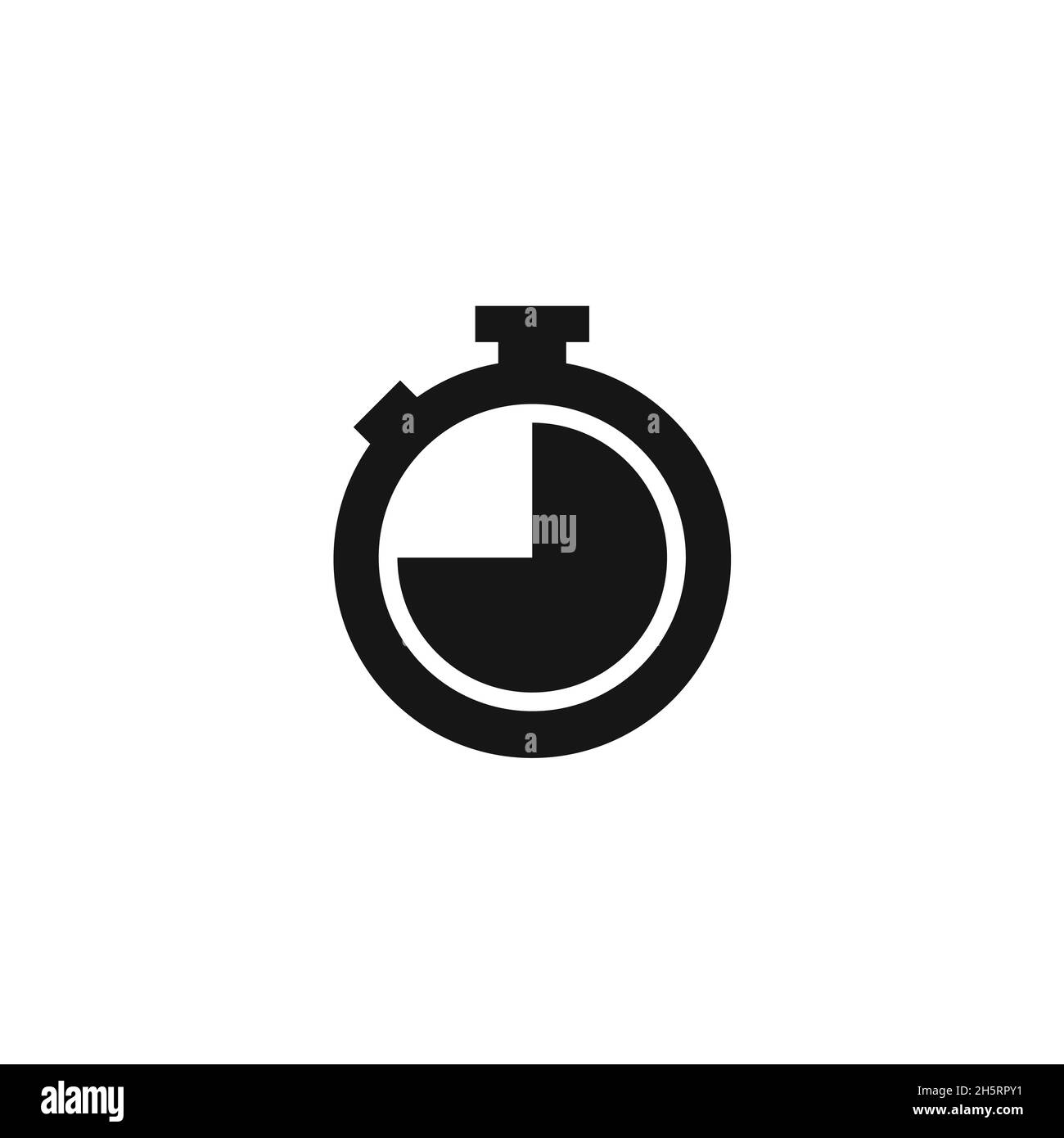 Timer flat icon on white background for concept design. Vector isolated ...