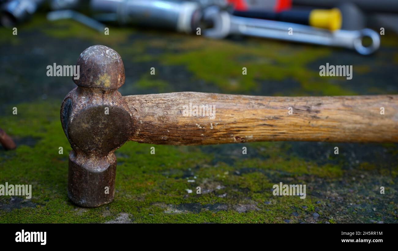 Close-up of carpentry equipment Stock Photo