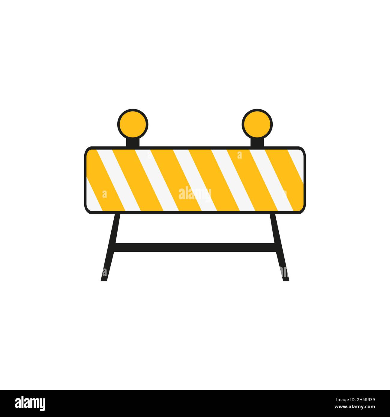 Roadblock hurdle road icon illustration for web design. Isolated vector Stock Vector