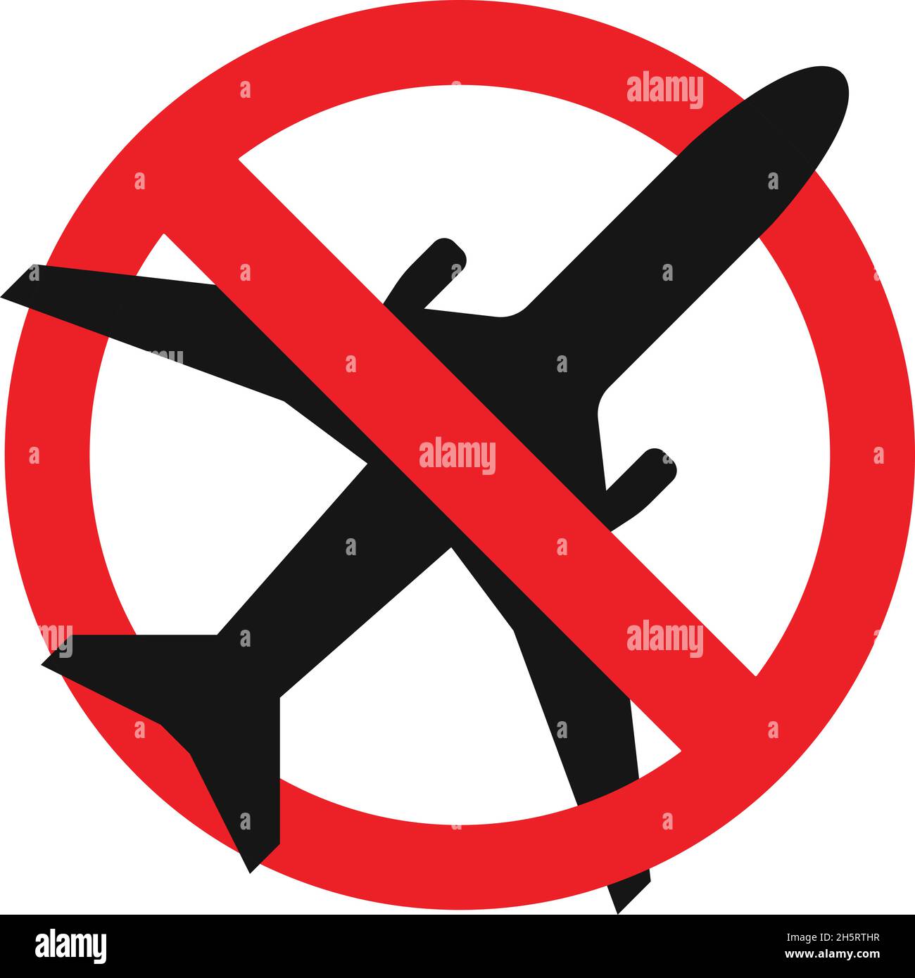 No fly sign icon in flat style Royalty Free Vector Image