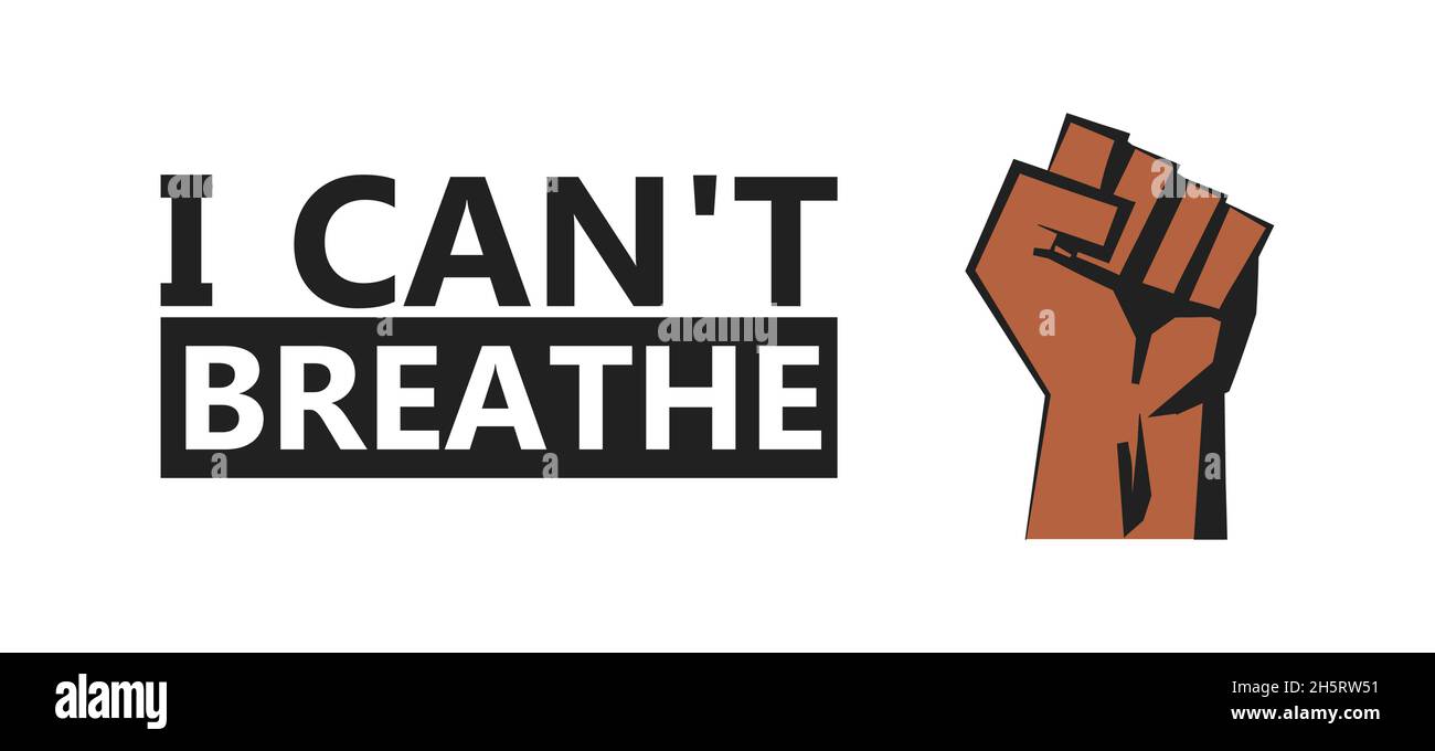 I can't breathe poster. Minneapolis killing, protest concept in flat. Vector illustration Stock Vector