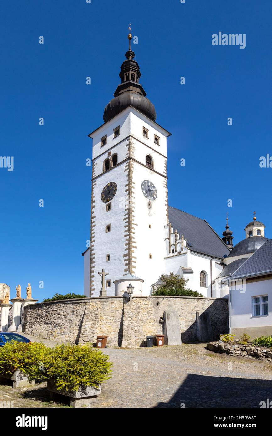 Farní kostel Narození Panny Marie, Pribor, Czech Republic / Virgin Mary  church, Pribor town, Moravia, Czech republic Stock Photo - Alamy