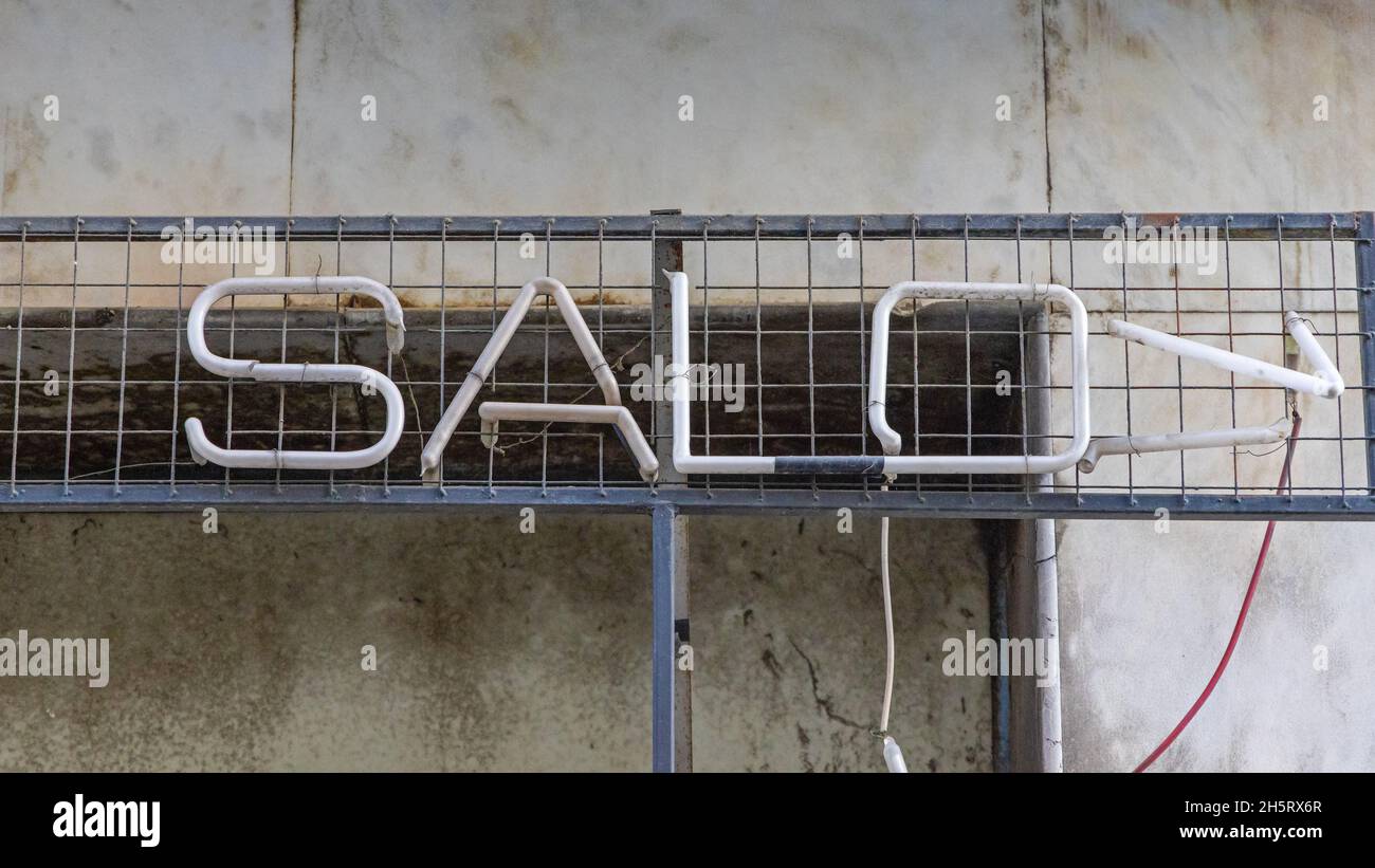 Old broken neon sign hires stock photography and images Alamy