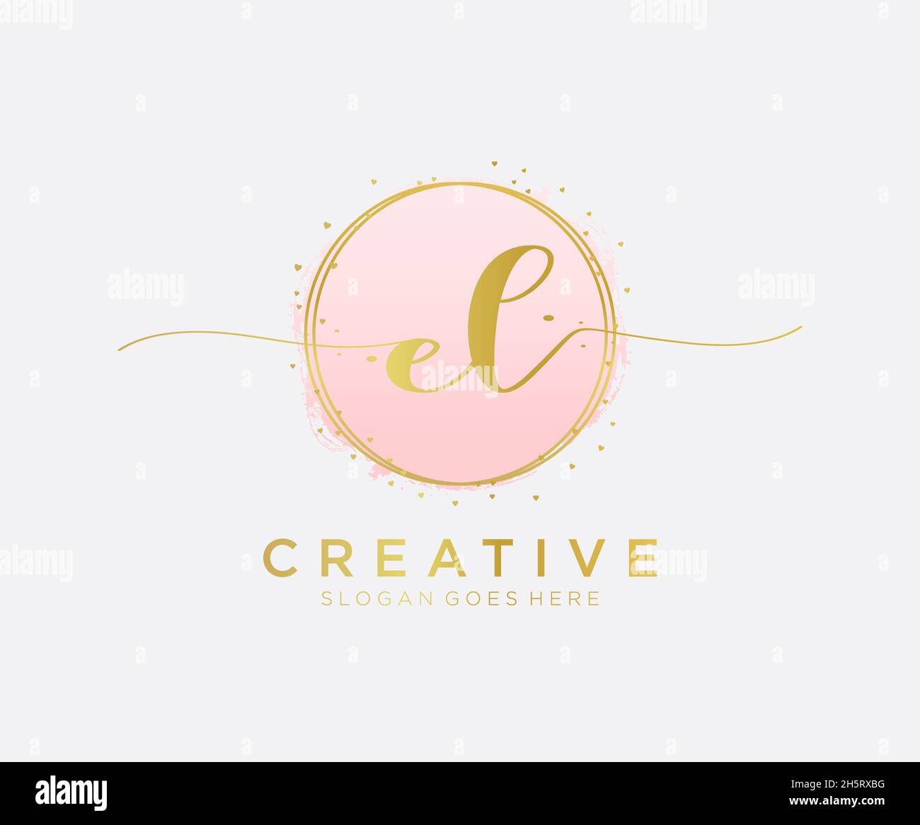 EL feminine logo. Usable for Nature, Salon, Spa, Cosmetic and Beauty ...
