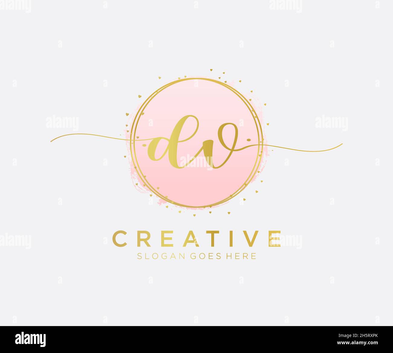 DV feminine logo. Usable for Nature, Salon, Spa, Cosmetic and Beauty ...