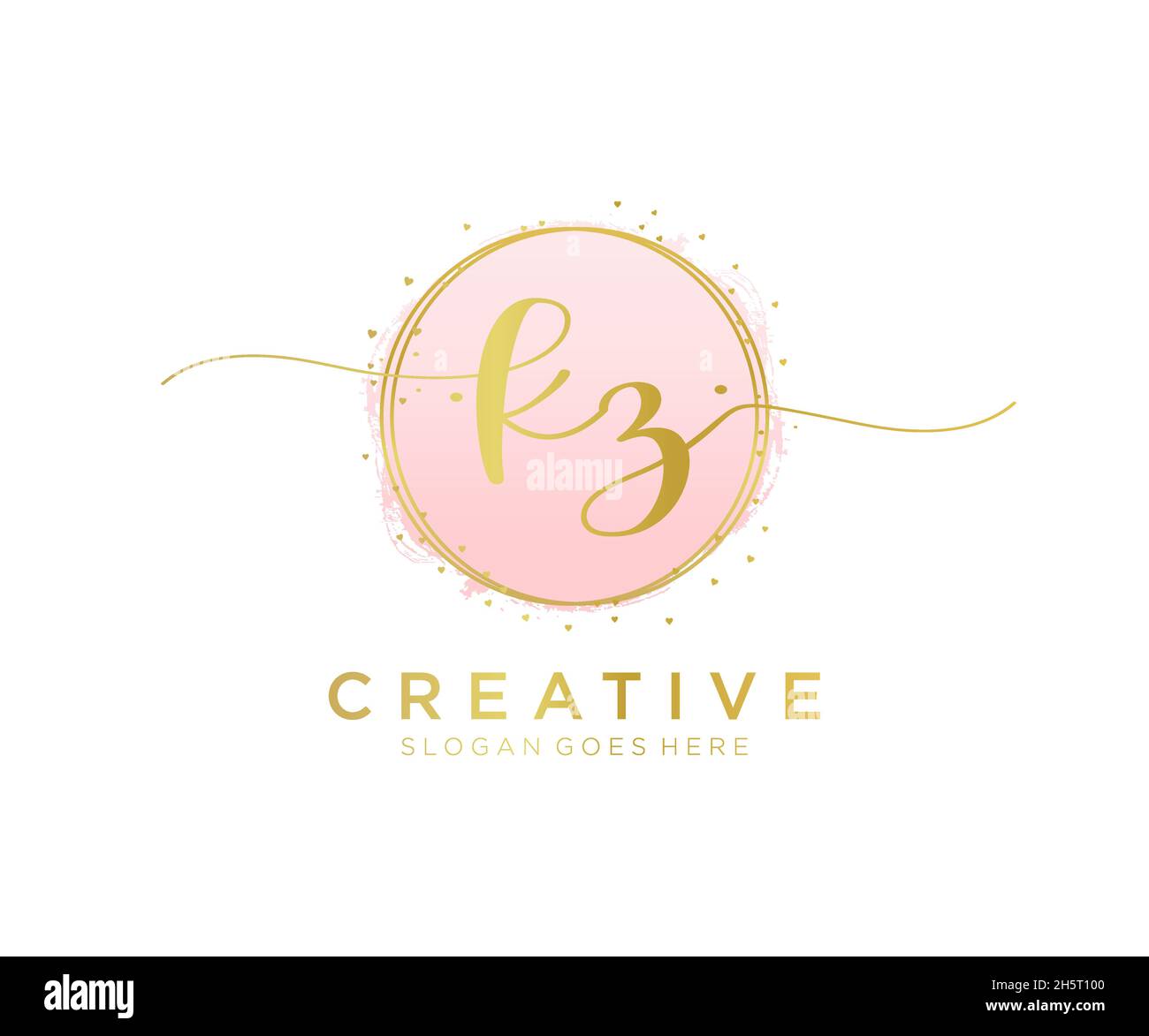 KZ feminine logo. Usable for Nature, Salon, Spa, Cosmetic and Beauty ...