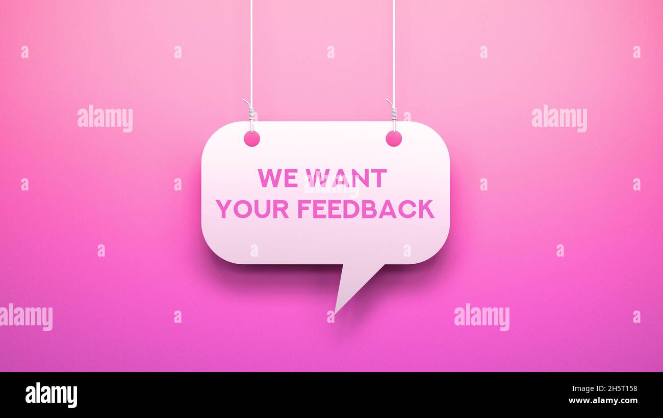 We want your feedback Stock Photo