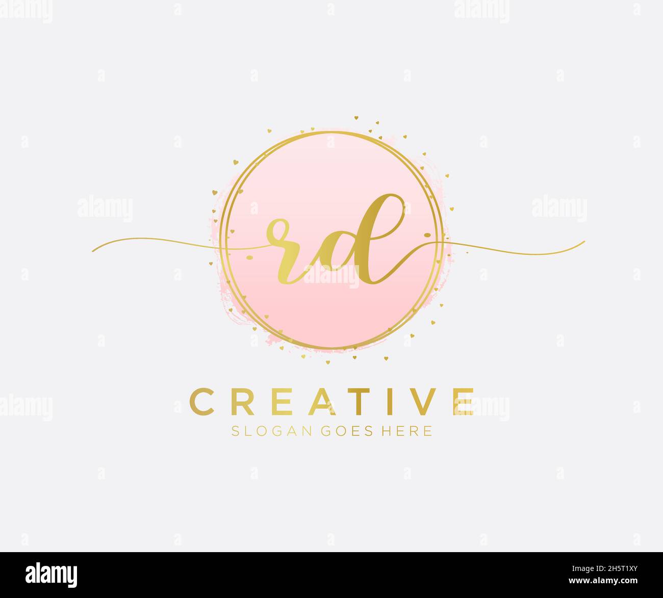 RD feminine logo. Usable for Nature, Salon, Spa, Cosmetic and Beauty ...