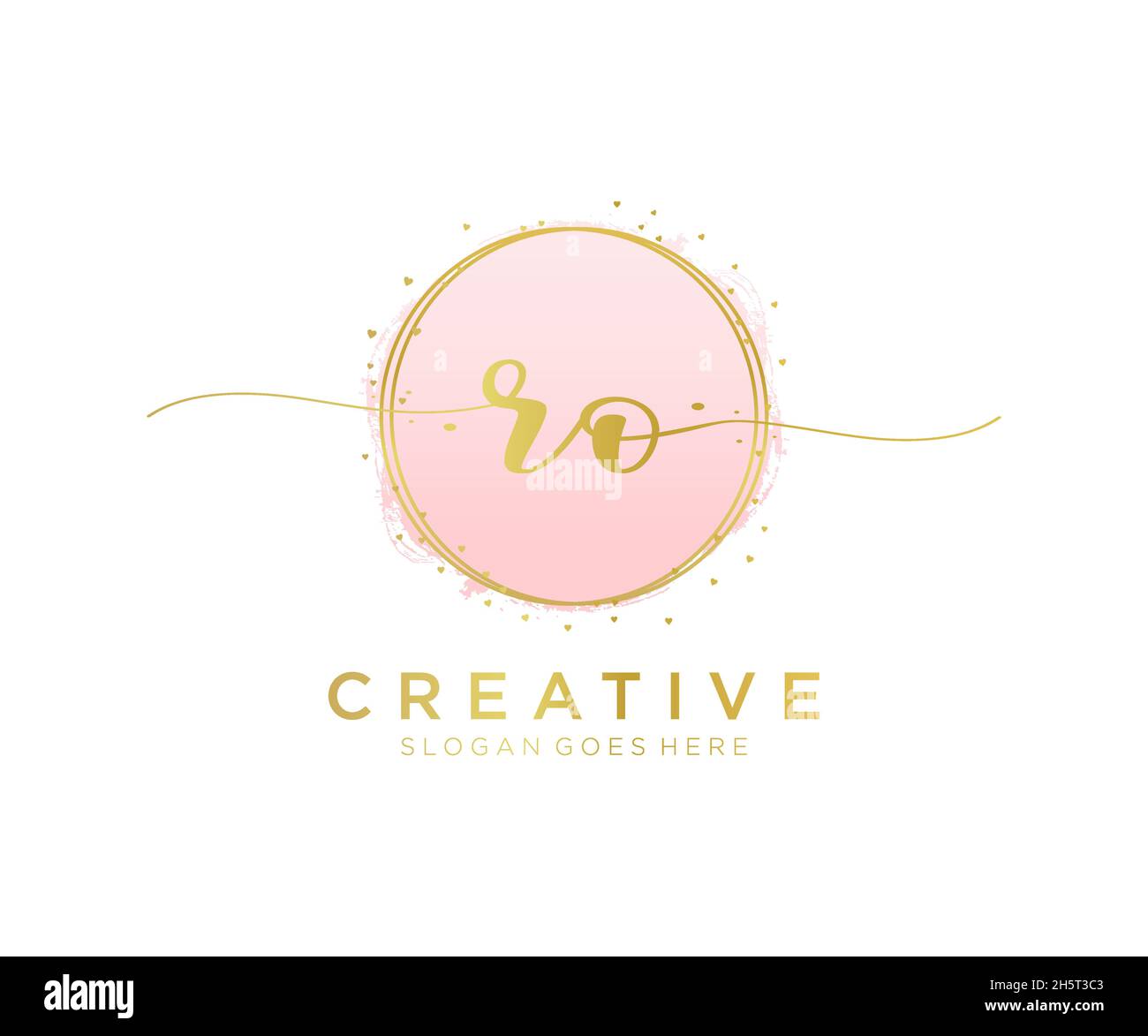Female Roo Logo RO feminine logo. Usable for Nature, Salon, Spa, Cosmetic and Beauty ...