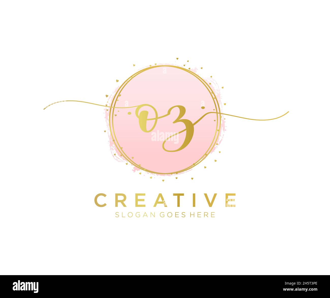 OZ feminine logo. Usable for Nature, Salon, Spa, Cosmetic and Beauty Logos. Flat Vector Logo Design Template Element. Stock Vector