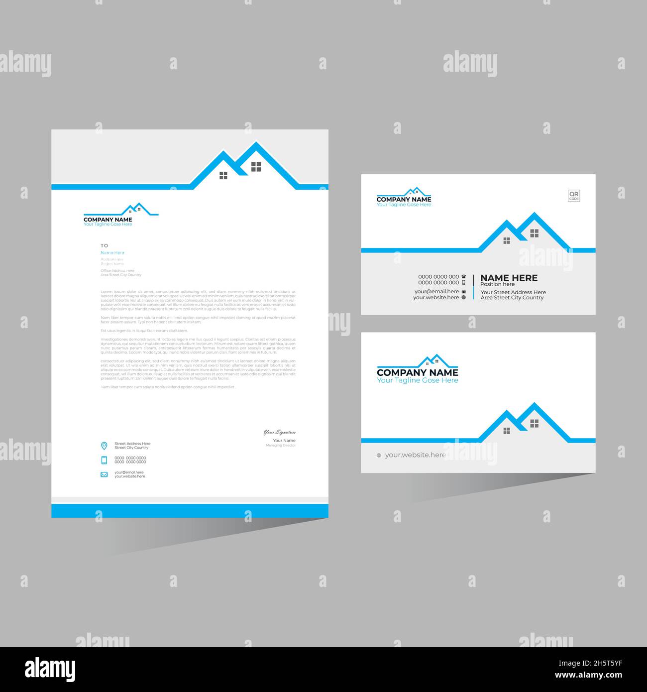 vector Letterhead and Business Card Design Stock Vector Image & Art - Alamy