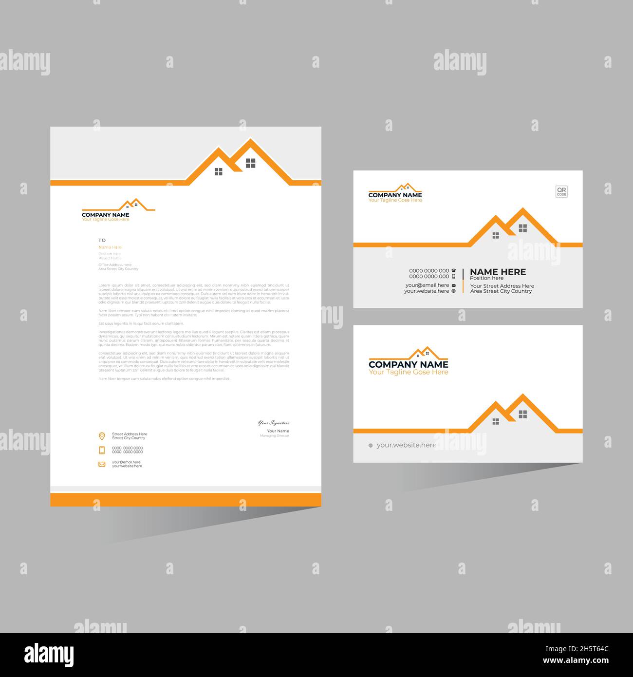 vector Letterhead and Business Card Design Stock Vector Image & Art - Alamy