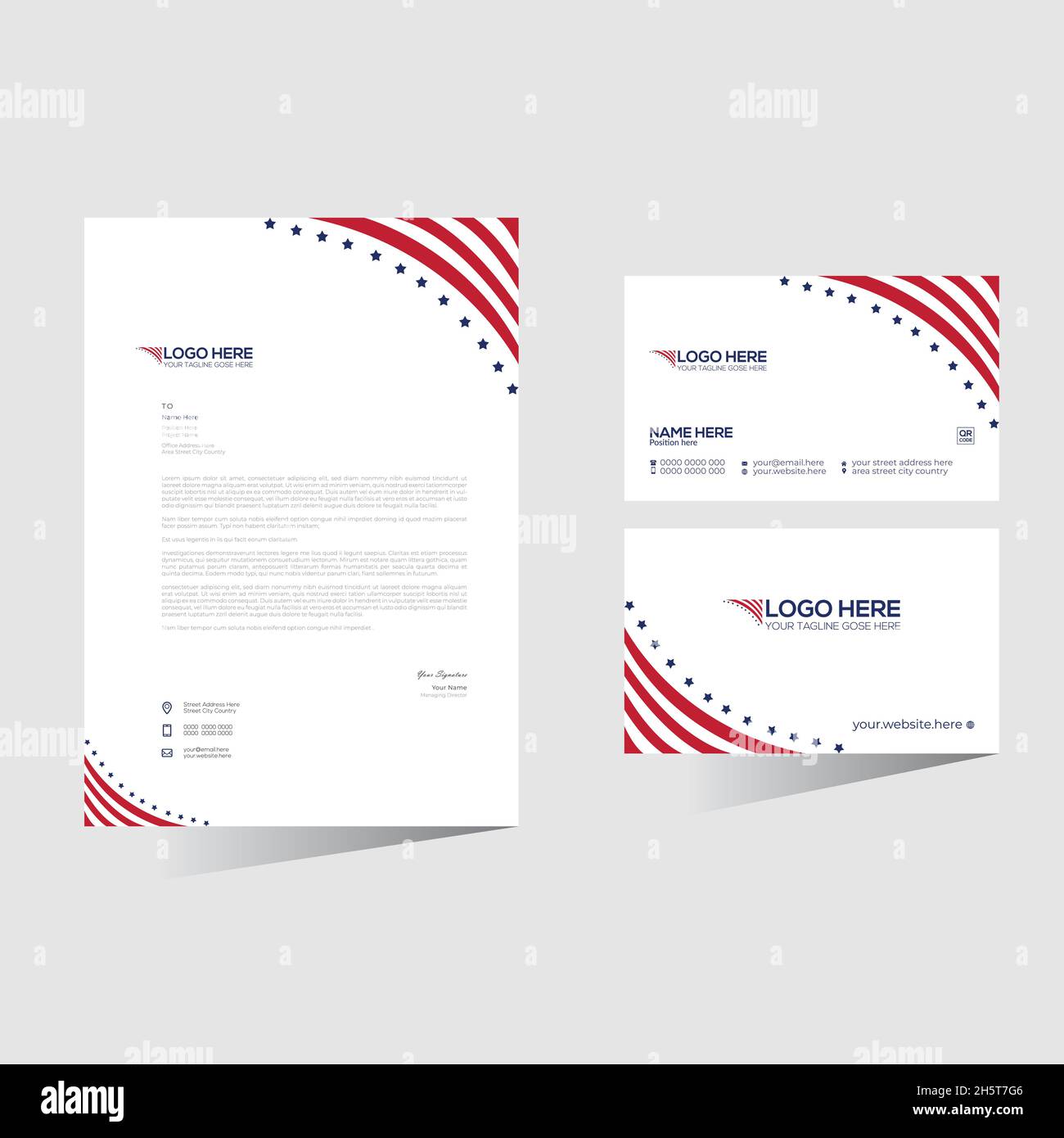 vector Letterhead and Business Card Design Stock Vector Image & Art - Alamy