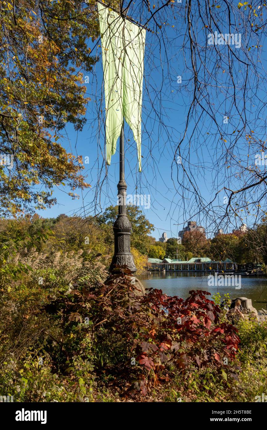 Central Park is popular in the fall season, New York City, USA Stock