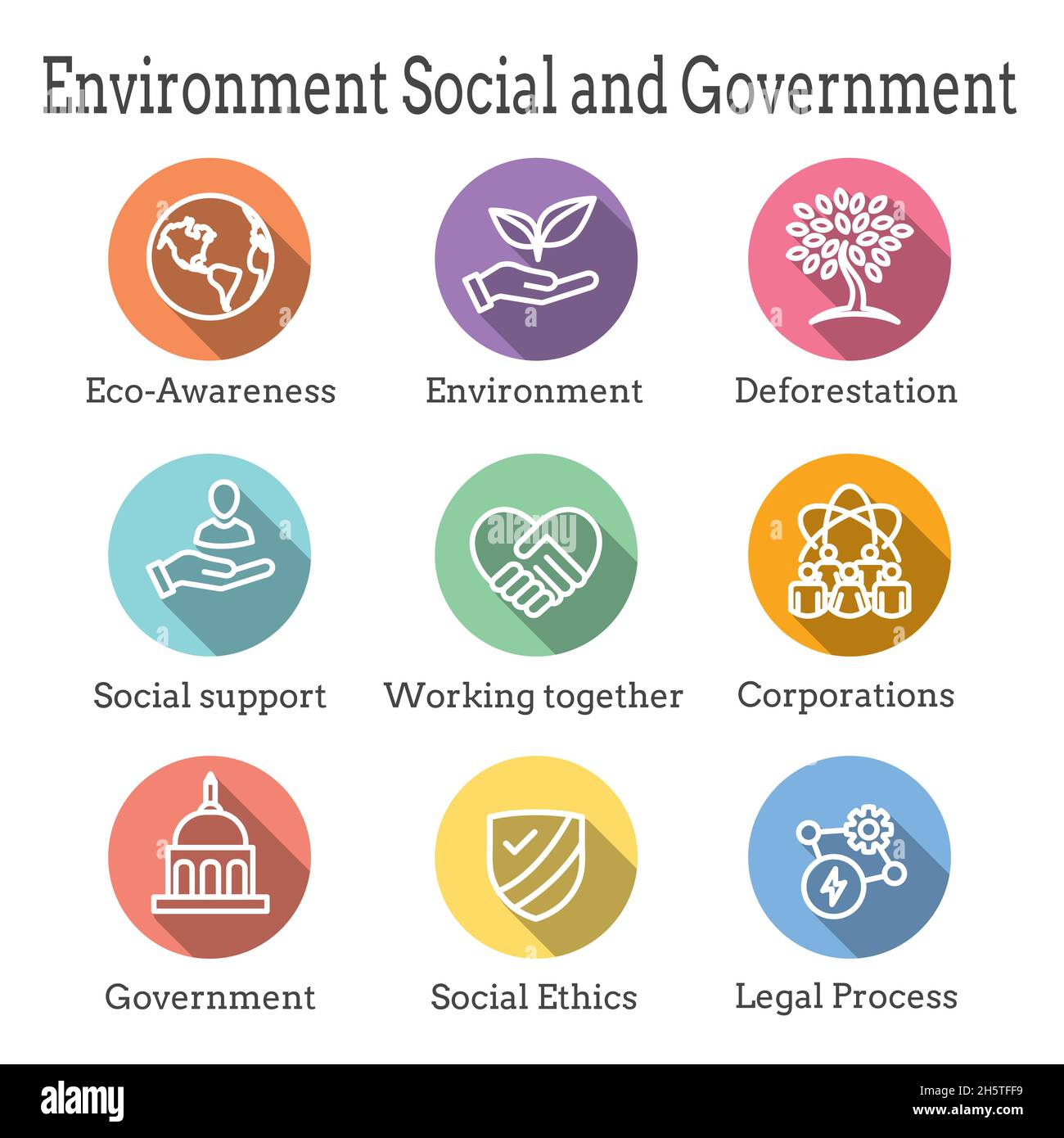 Символы ESG на продуктах. Social government. ESG icon.