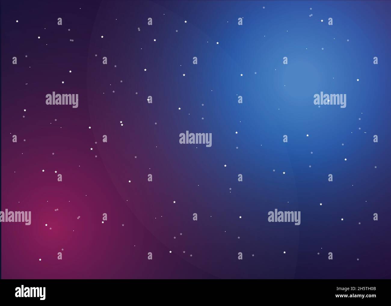 abstract background with cloud stars blue and light pink Stock Vector
