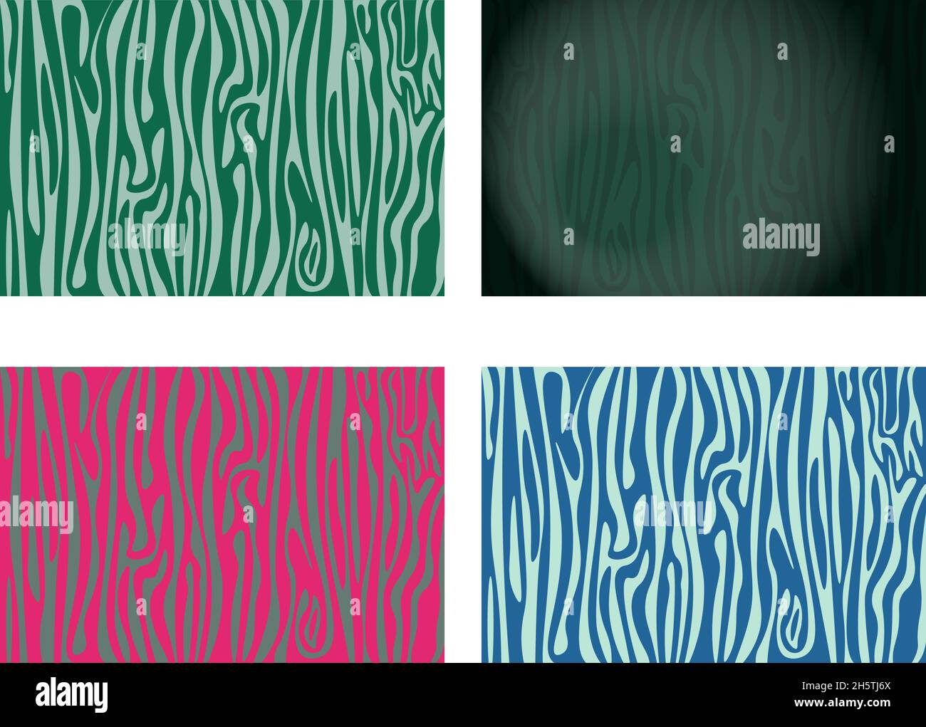 Set of four bright colored abstract backgrounds with graphic elements Stock Vector