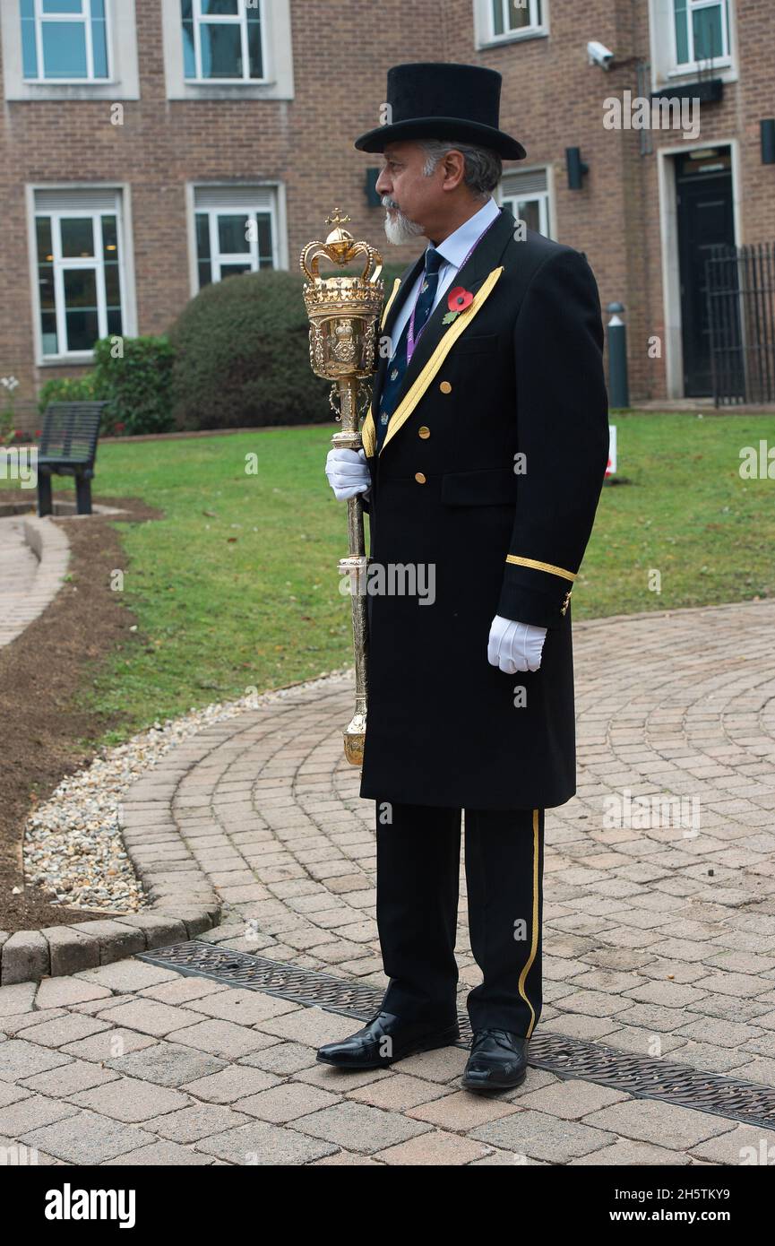 Town councillors mace bearer the mayor hires stock photography and