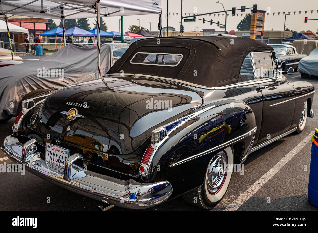Reno, NV - August 6, 2021: 1950 Oldsmobile Rocket 88 Convertible at a local car show. Stock Photo