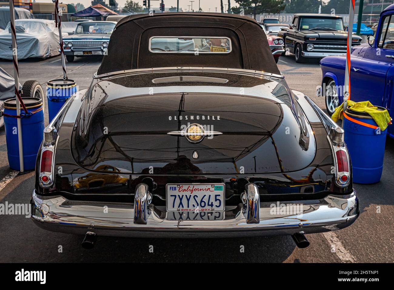 Reno, NV - August 6, 2021: 1950 Oldsmobile Rocket 88 Convertible at a local car show. Stock Photo