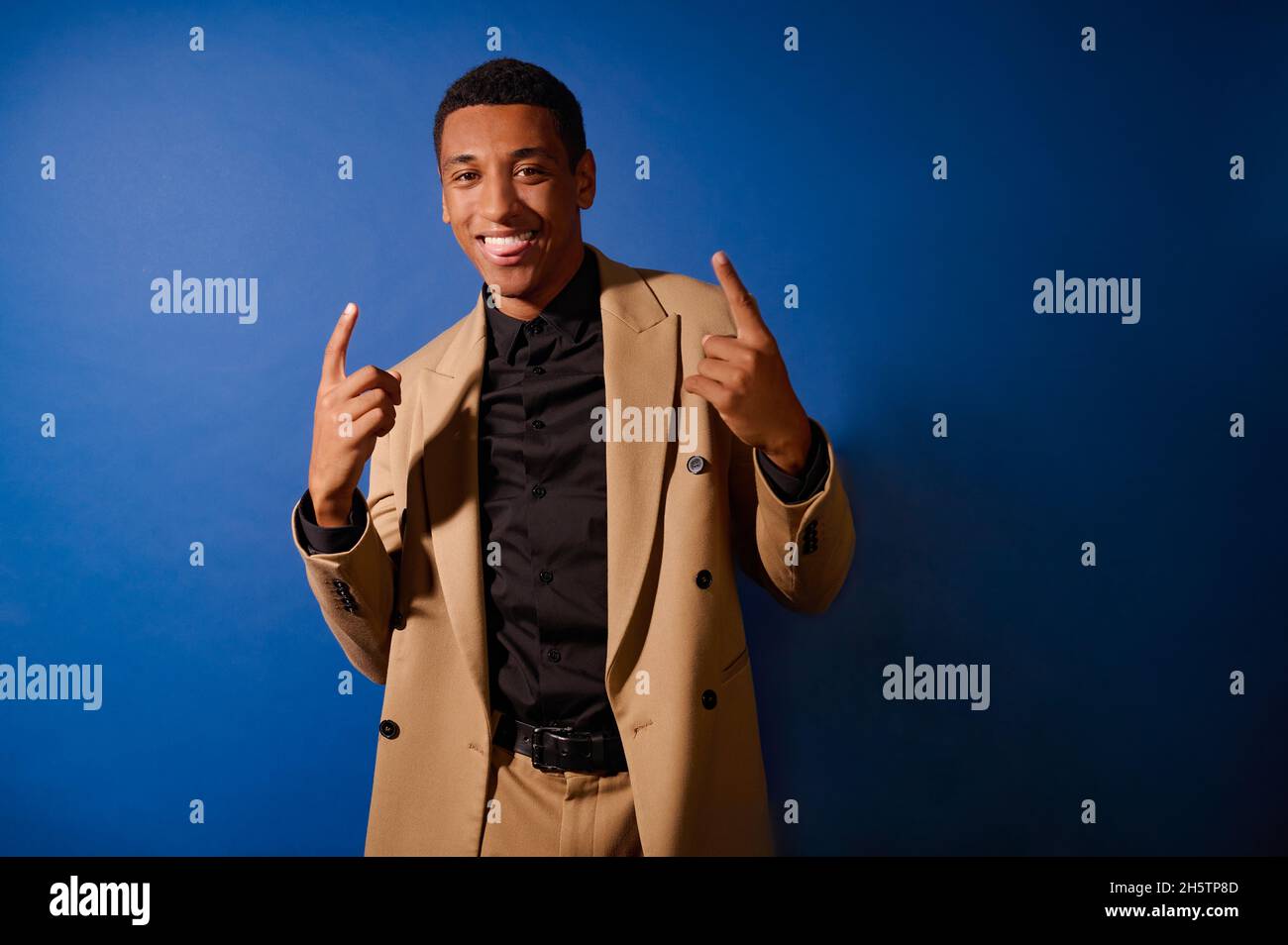 Positive excited young men hi-res stock photography and images - Alamy