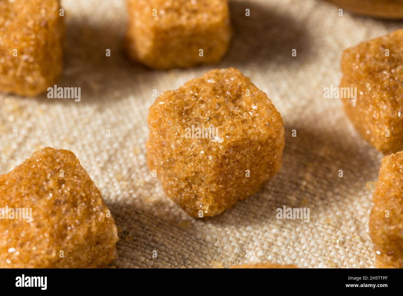 Healthy Raw Brown Sugar Cubes Ready to Use Stock Photo Alamy